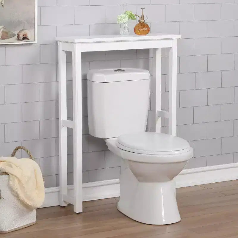 Over-The-Toilet Etagere Storage Shelf in White