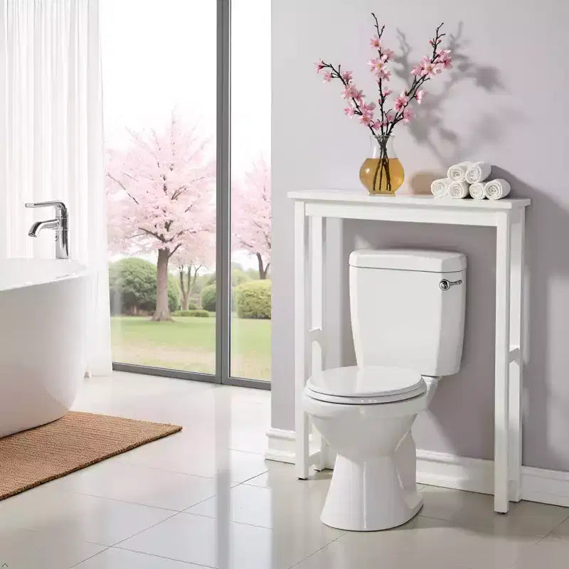 Over-The-Toilet Etagere Storage Shelf in White