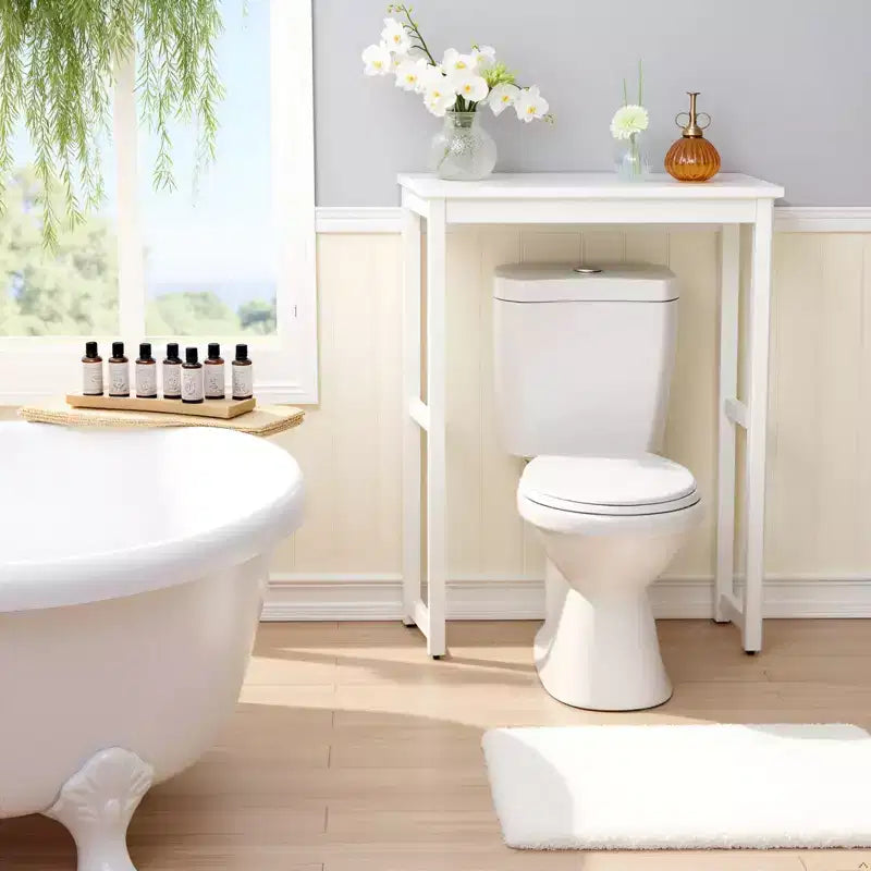 Over-The-Toilet Etagere Storage Shelf in White