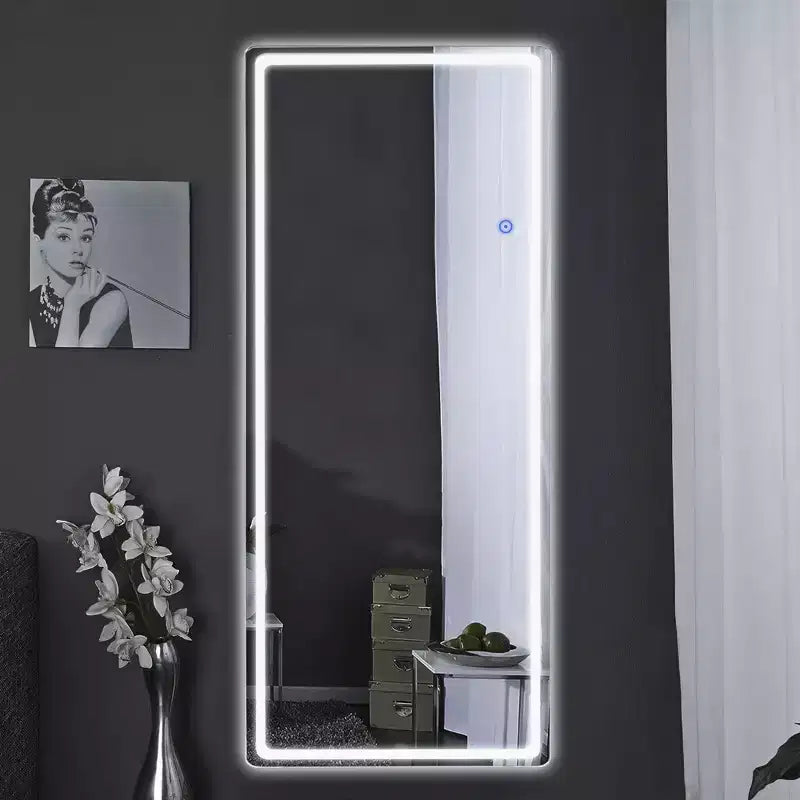 16x63 Modern Full Length Frameless Mirror with Rounded Corners