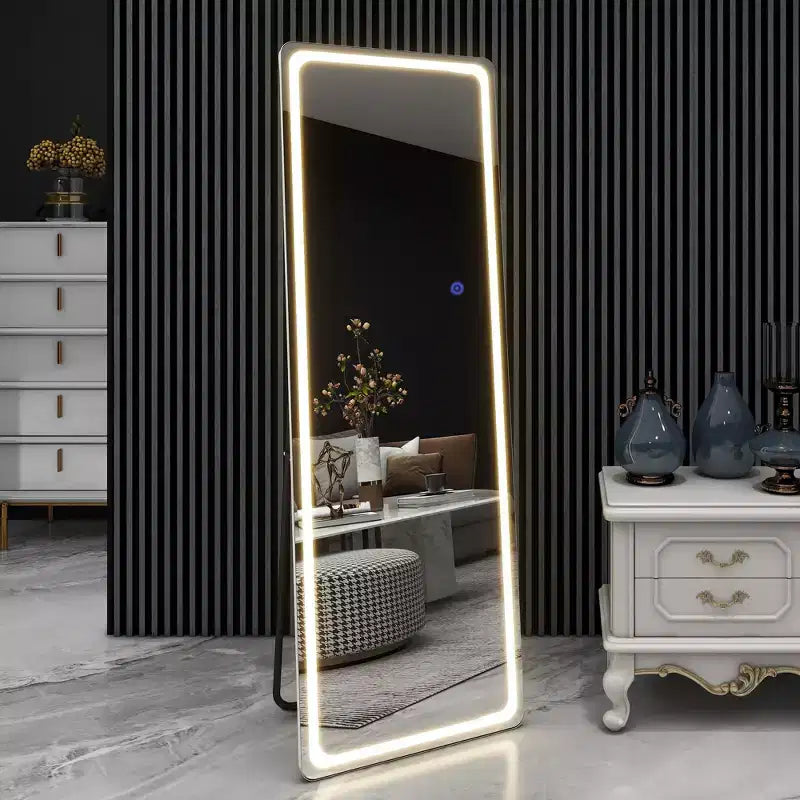 16x63 Modern Full Length Frameless Mirror with Rounded Corners