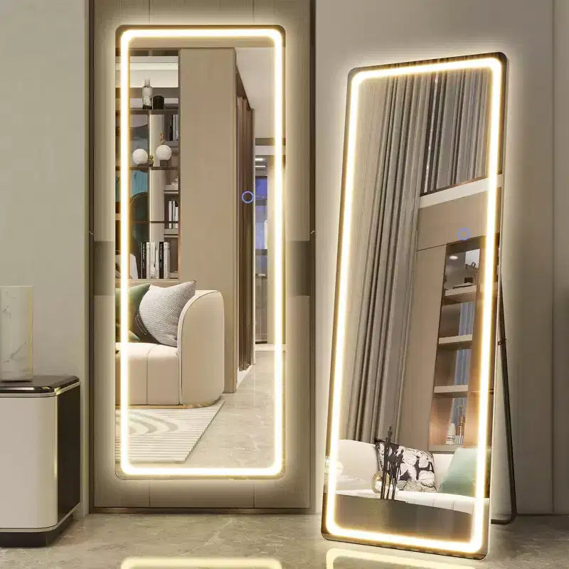 16x63 Modern Full Length Frameless Mirror with Rounded Corners