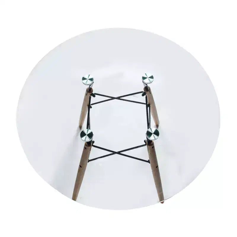 31-Inch Round Mid-Century Bistro Dining Table with Eiffel Base