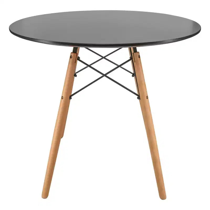 31-Inch Round Mid-Century Bistro Dining Table with Eiffel Base