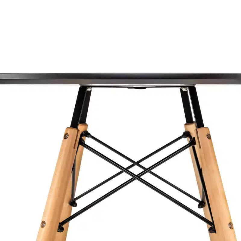 31-Inch Round Mid-Century Bistro Dining Table with Eiffel Base