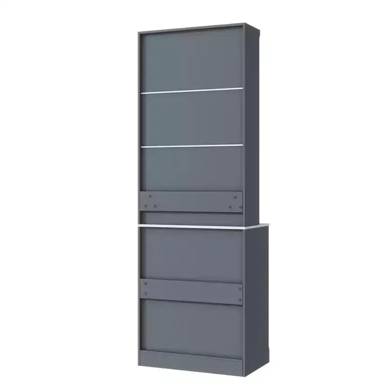 83.7" Freestanding Kitchen Pantry with Faux Marble Top & 5 Drawers