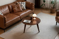 Table basse en bois massif avec étagère de rangement inférieure