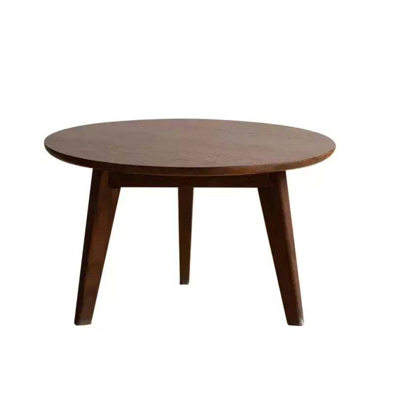 Solid Wood Top Coffee Table with Lower Storage Shelf