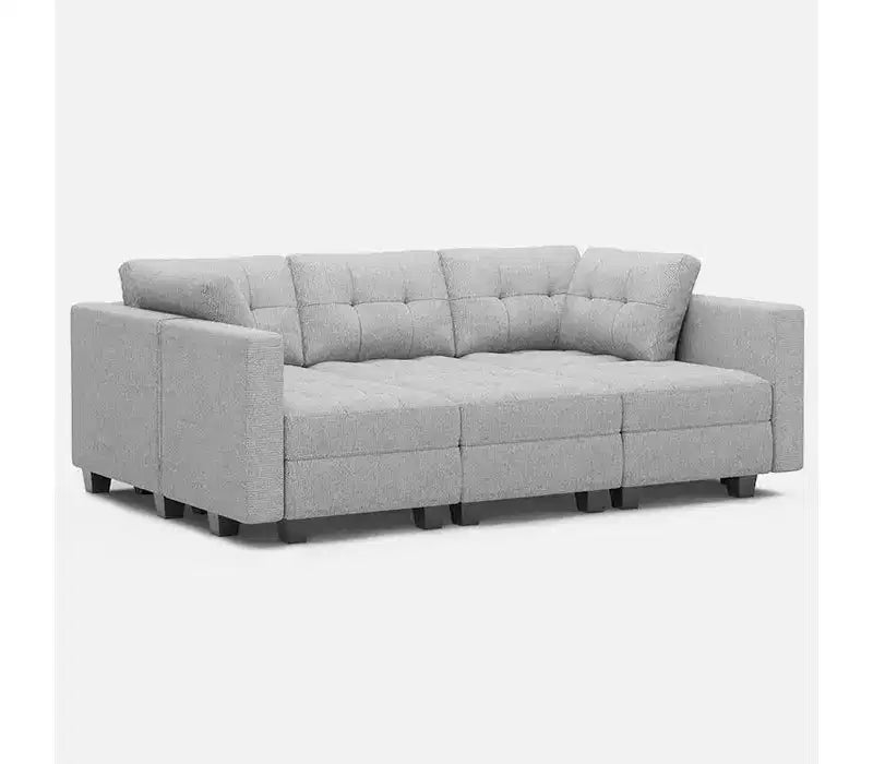 Modular Weave Sleeper Sofa with Storage Seat (6 Seats + 7 Sides)
