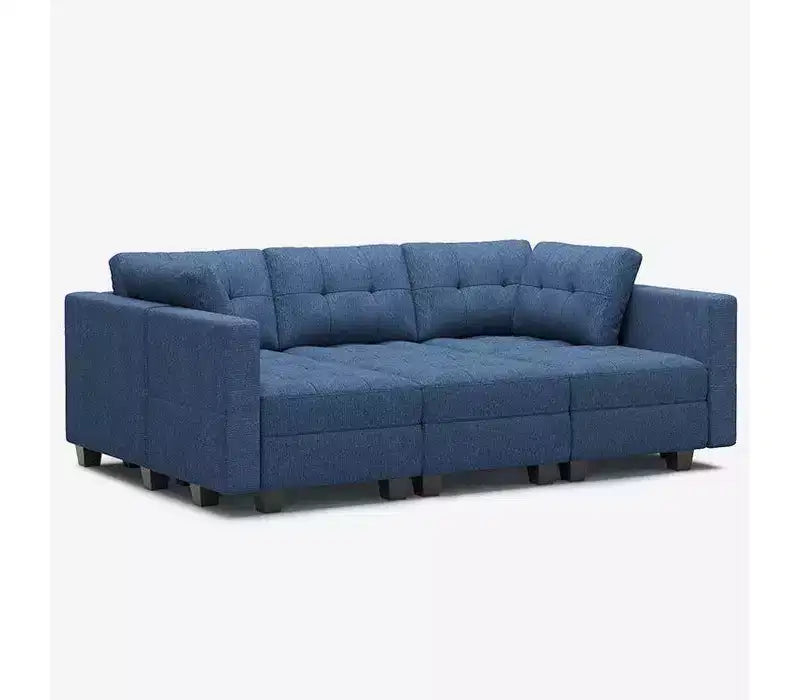 Modular Weave Sleeper Sofa with Storage Seat (6 Seats + 7 Sides)