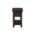 Jofran,Kona Grove Distressed Rustic Solid Acacia Chairside End Table with Shelf