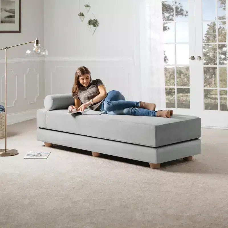Fold-Out Queen-Size Sleeper Daybed - Microvelvet