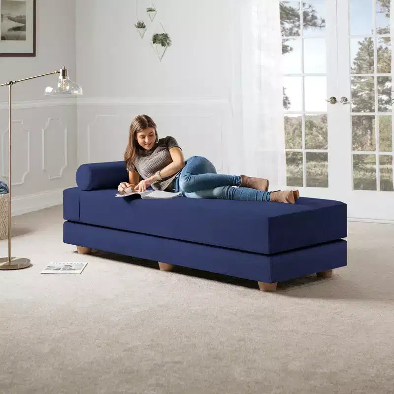 Fold-Out Queen-Size Sleeper Daybed - Microvelvet