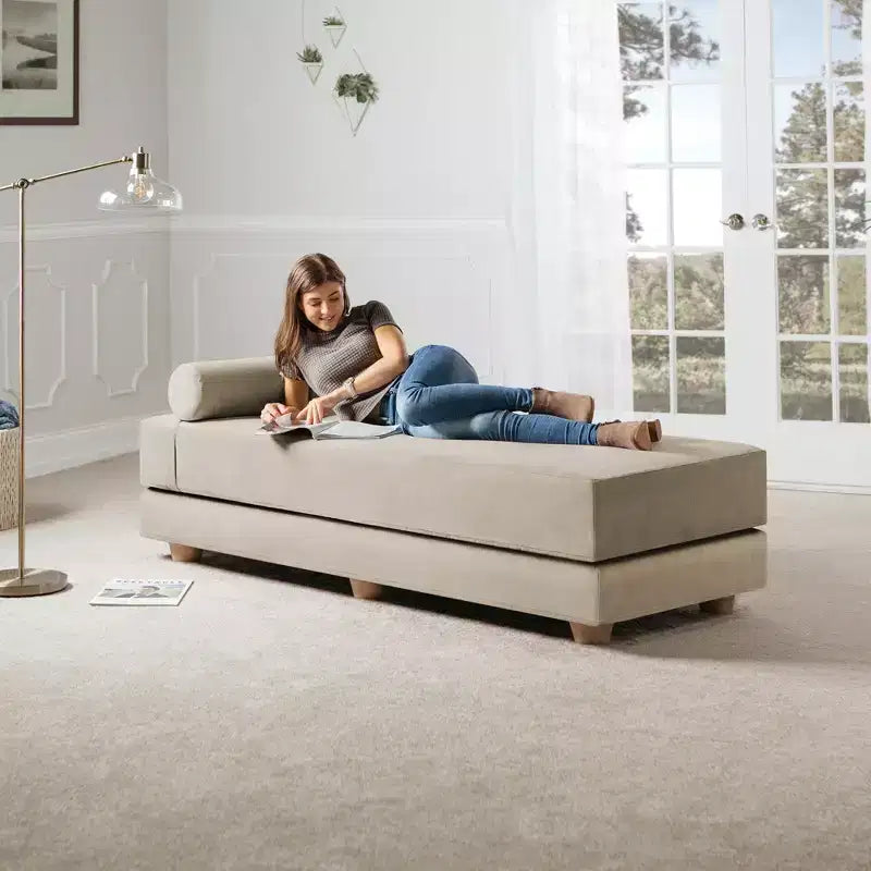 Fold-Out Queen-Size Sleeper Daybed - Microvelvet