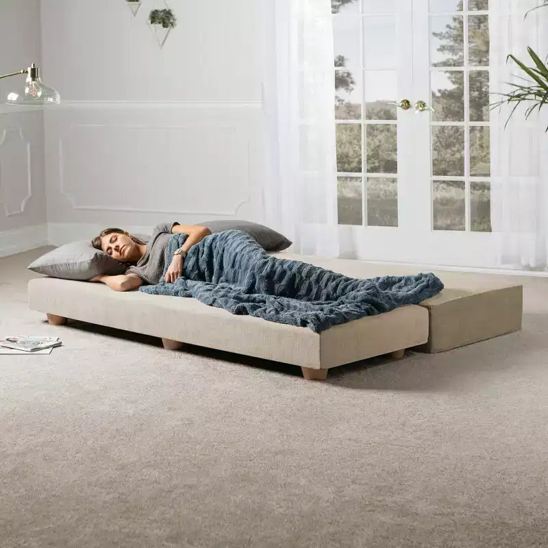 Fold-Out Queen-Size Sleeper Daybed - Microvelvet