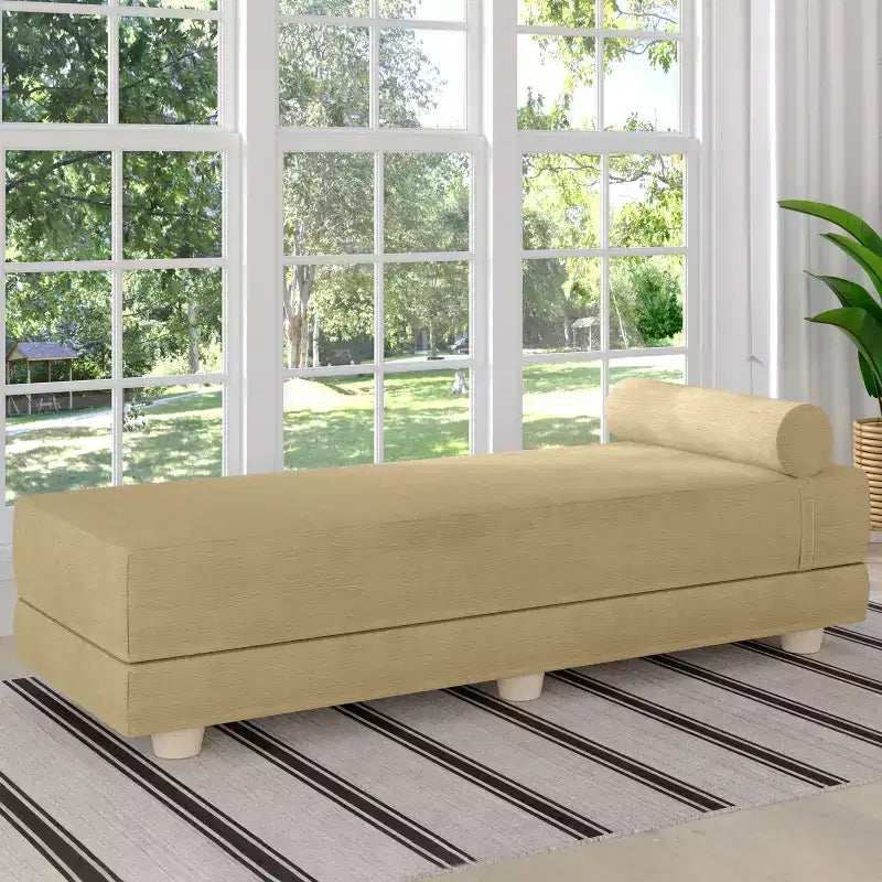 Fold-Out Queen-Size Sleeper Daybed - Microvelvet