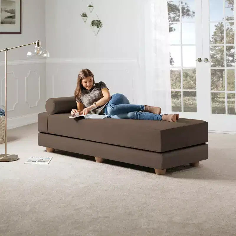 Fold-Out Queen-Size Sleeper Daybed - Microvelvet