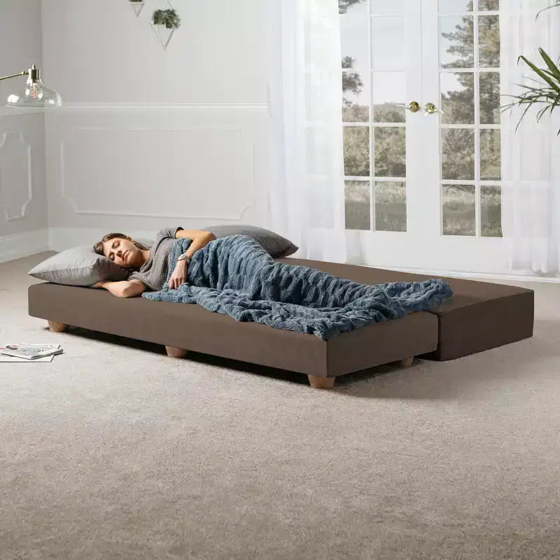 Fold-Out Queen-Size Sleeper Daybed - Microvelvet