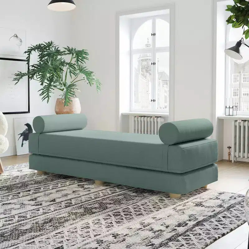 Fold-Out Queen-Size Sleeper Daybed - Microvelvet