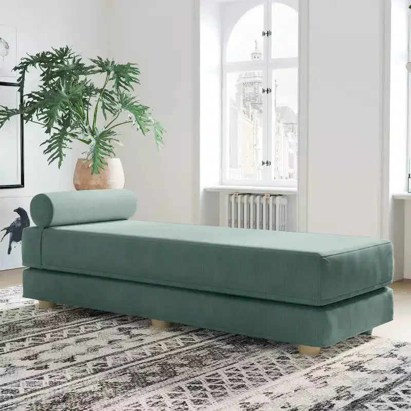 Fold-Out Queen-Size Sleeper Daybed - Microvelvet