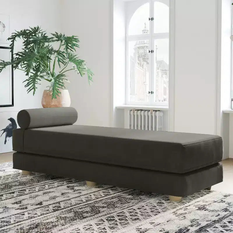 Fold-Out Queen-Size Sleeper Daybed - Microvelvet