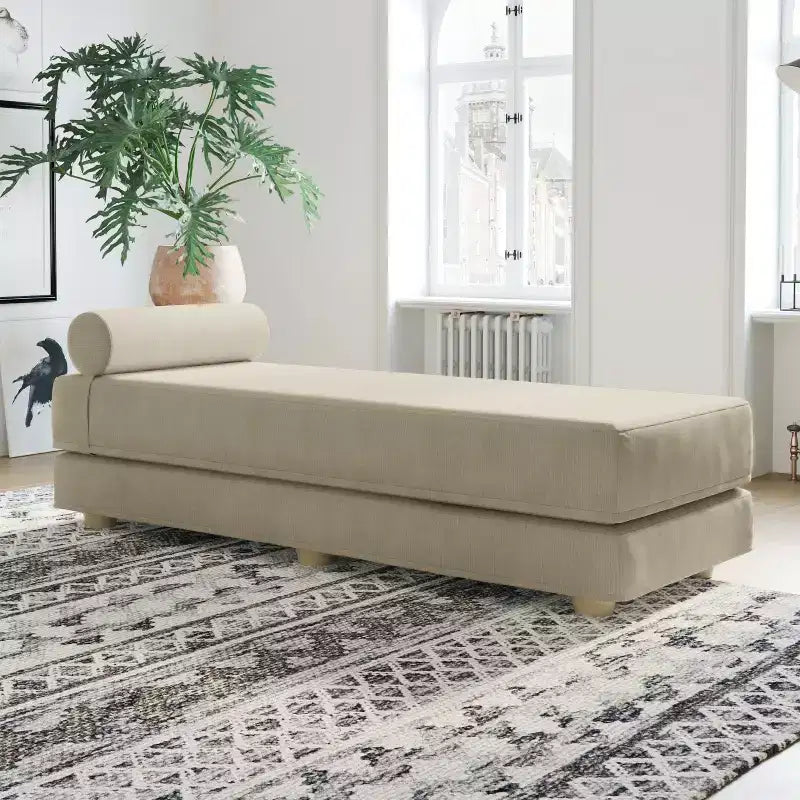 Fold-Out Queen-Size Sleeper Daybed - Microvelvet