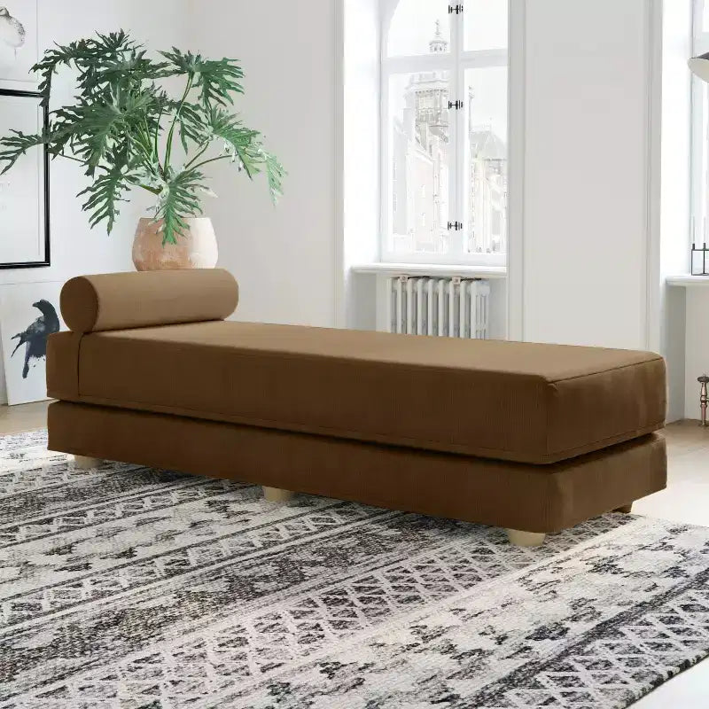 Fold-Out Queen-Size Sleeper Daybed - Microvelvet