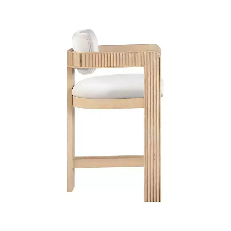 Green Velvet Bar Stool with Black Finish