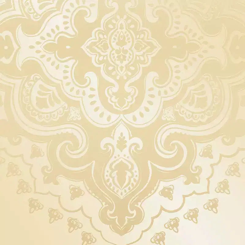 6" Double-Sided Mandala Canvas 3-Panel Room Divider, Ivory & Spruce Frame
