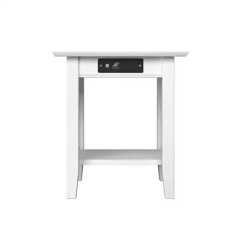 Cottage-Style End Table with Built-In Wireless Charger
