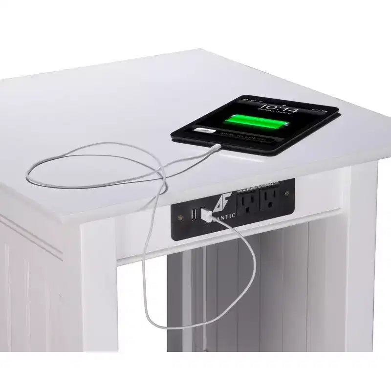 Cottage-Style End Table with Built-In Wireless Charger
