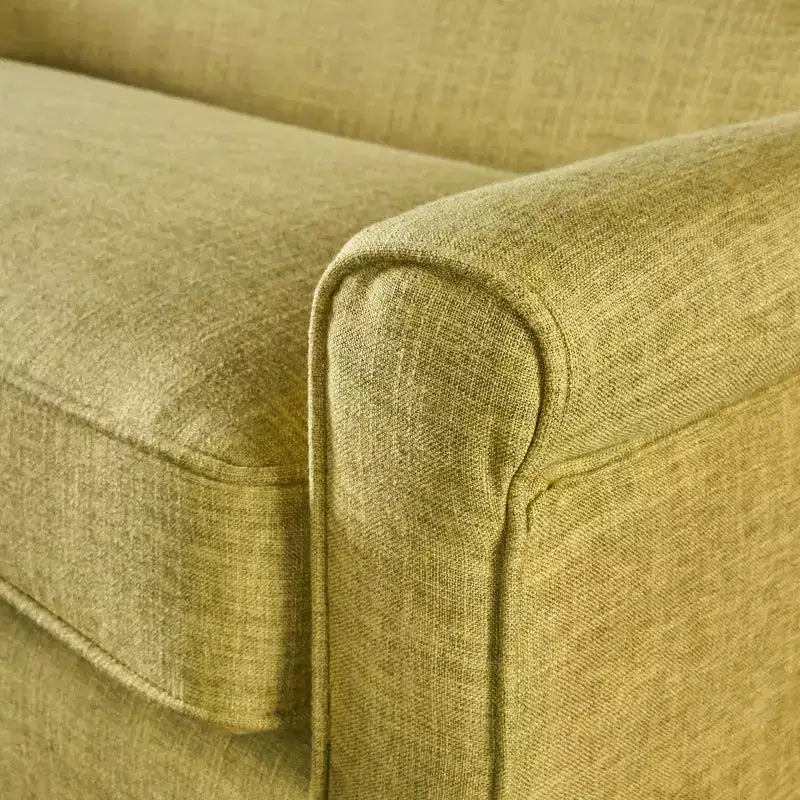Mid-Century Modern Loveseat with Soft Fabric Upholstery