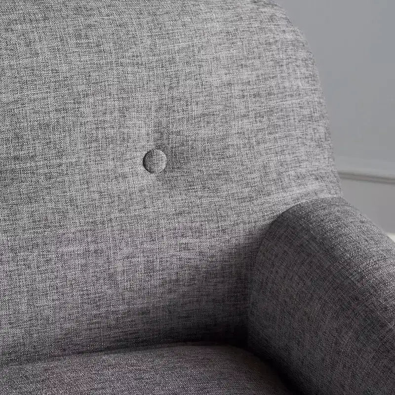 Mid-Century Modern Loveseat with Soft Fabric Upholstery