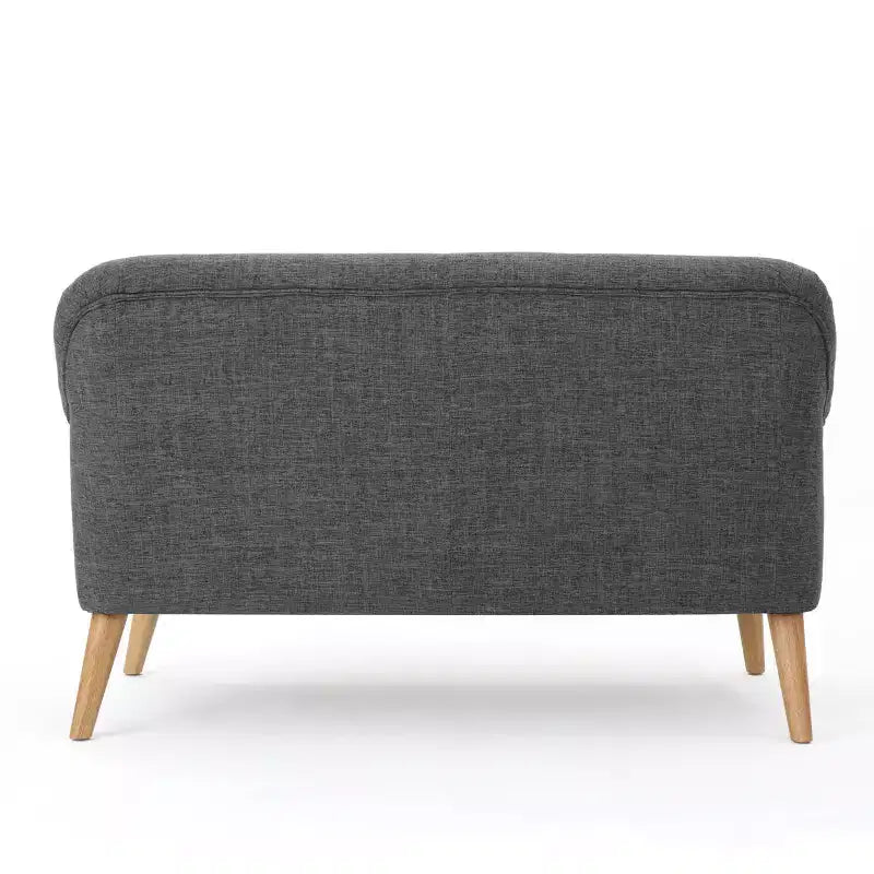 Mid-Century Modern Loveseat with Soft Fabric Upholstery