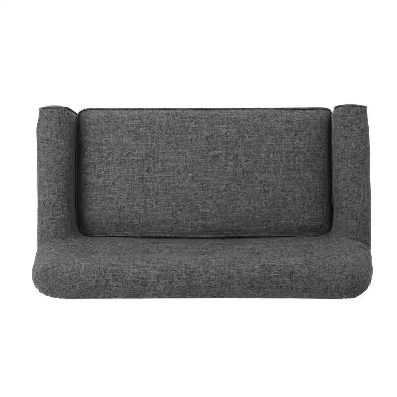 Mid-Century Modern Loveseat with Soft Fabric Upholstery