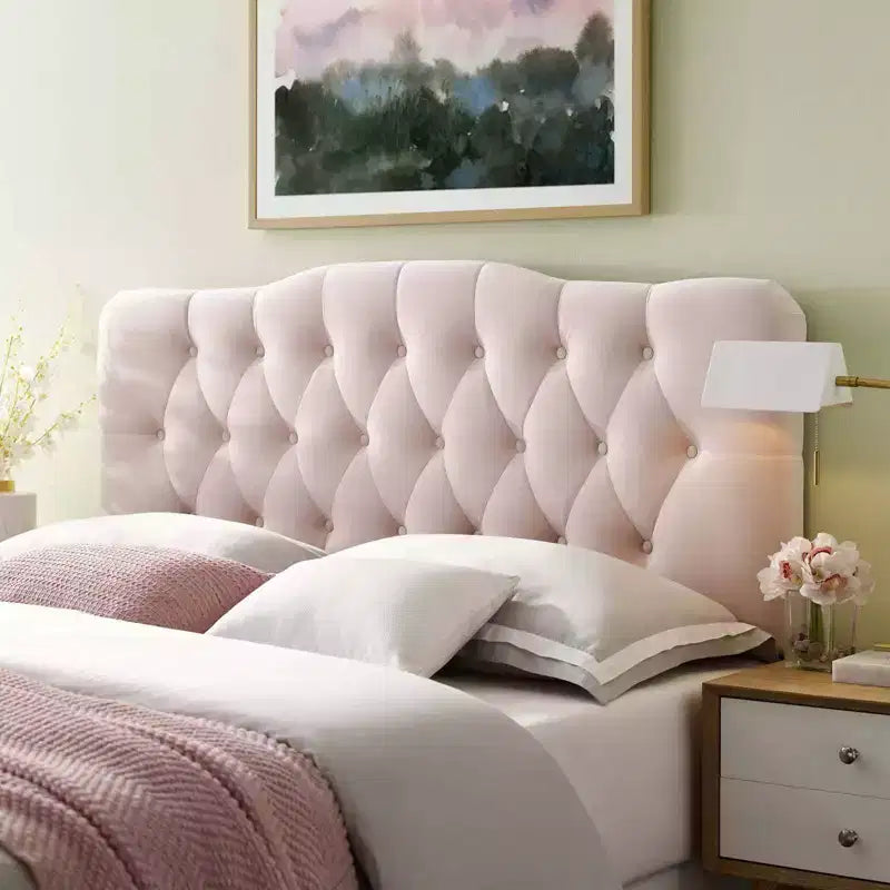 Full Size Diamond Tufted Performance Velvet Headboard