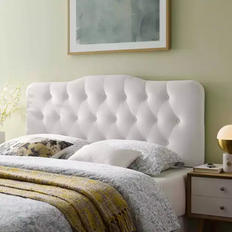 Full Size Diamond Tufted Performance Velvet Headboard