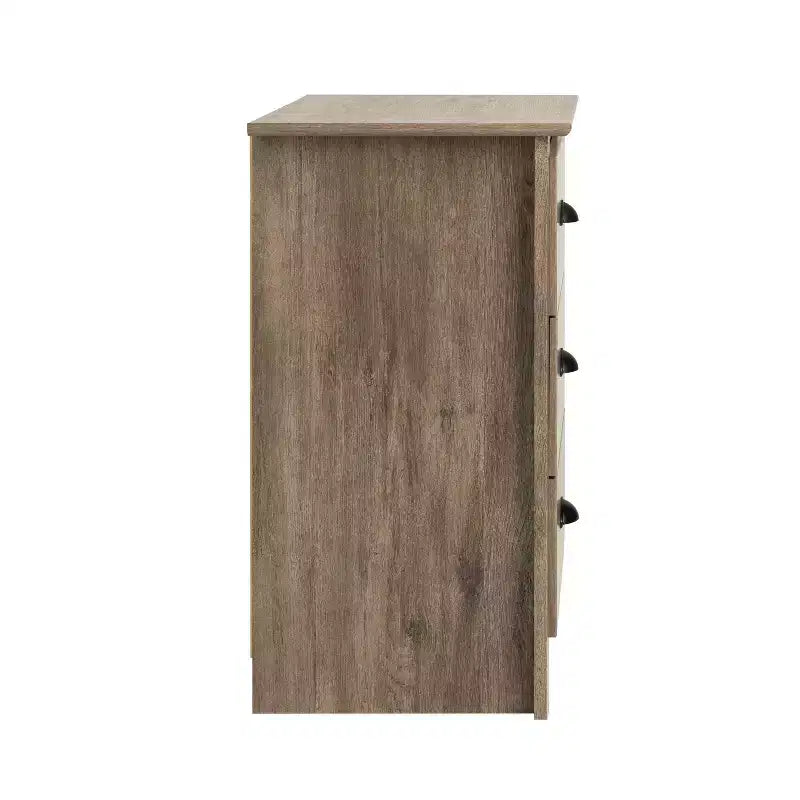 3-Drawer Tall Nightstand in Drifted Gray