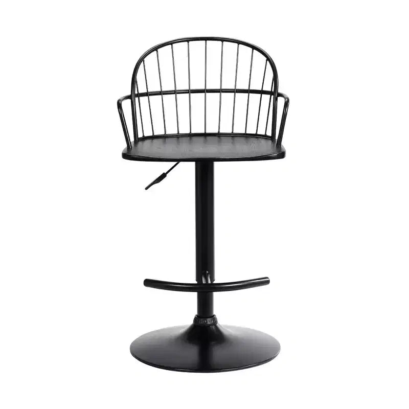 Adjustable Height Metal Barstool with Footrest