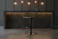 Tabouret de bar en métal réglable en hauteur avec repose-pieds