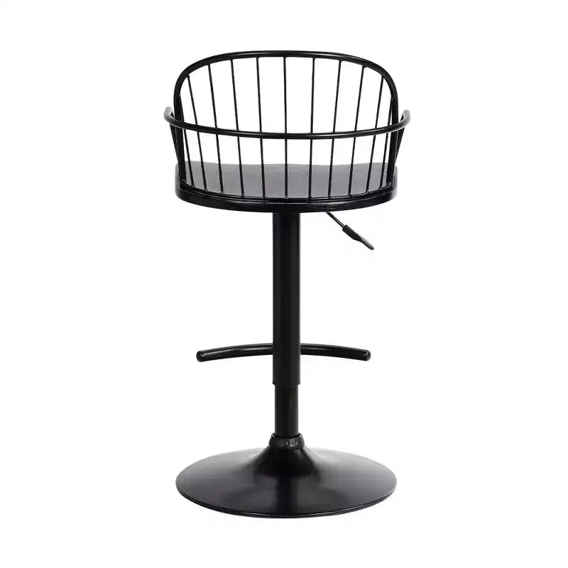 Adjustable Height Metal Barstool with Footrest