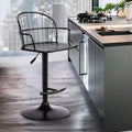 Adjustable Height Metal Barstool with Footrest