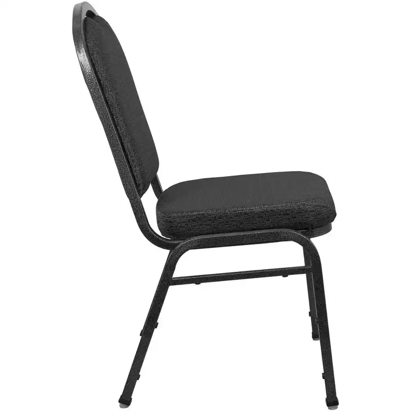 Premium Crown Back Banquet Chair with Burgundy Fabric & Silver Frame