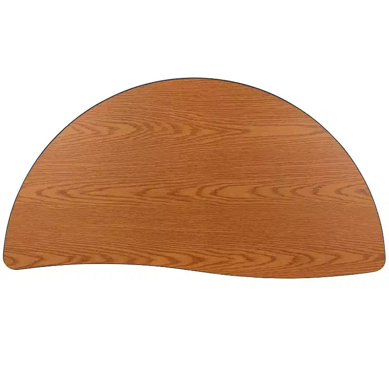 47.5" Half-Circle Wave Collaborative Activity Table, Height Adjustable
