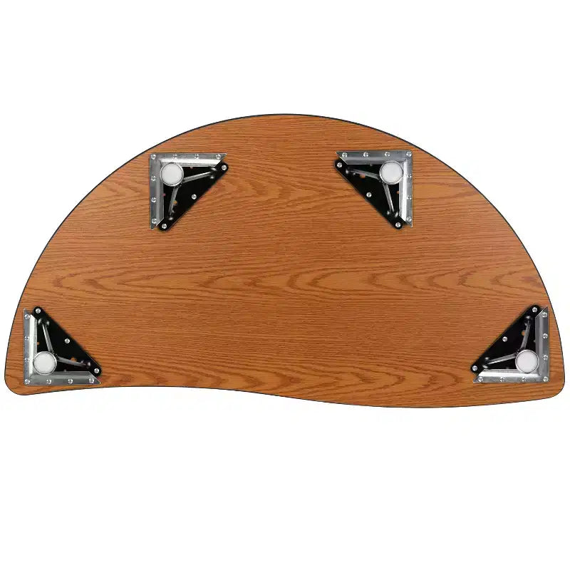47.5" Half-Circle Wave Collaborative Activity Table, Height Adjustable
