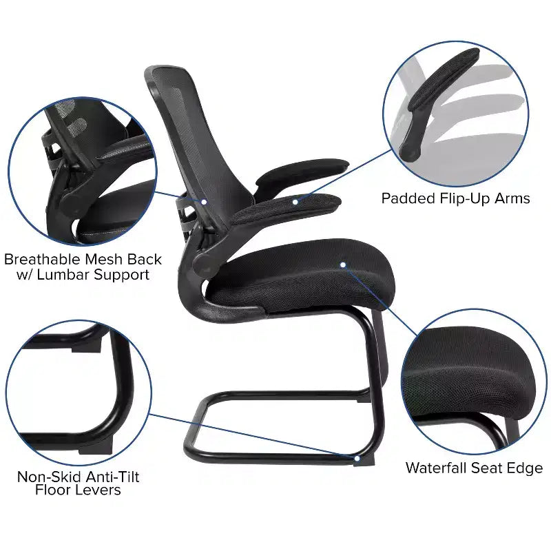 Mesh Guest Office Chair with Ergonomic Support