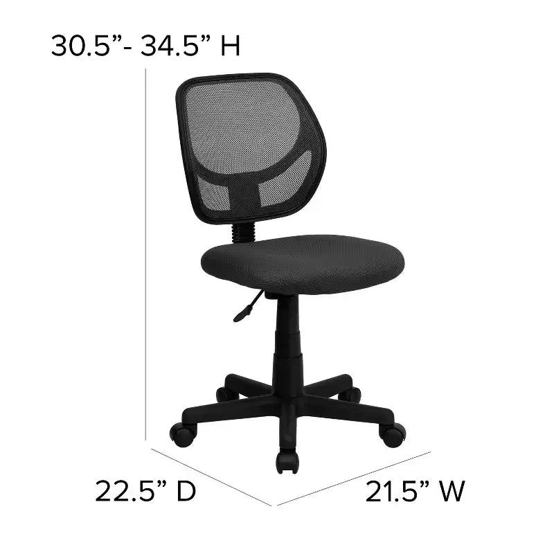 Mid-Back Mesh Swivel Task Chair with Curved Square Back