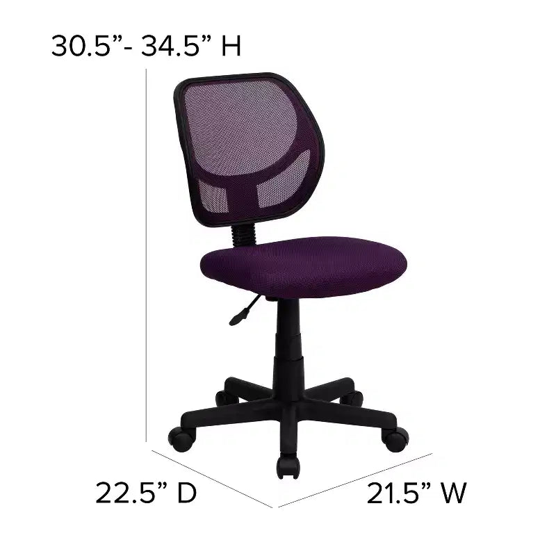 Mid-Back Mesh Swivel Task Chair with Curved Square Back