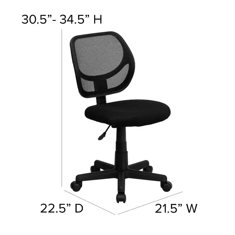 Mid-Back Mesh Swivel Task Chair with Curved Square Back