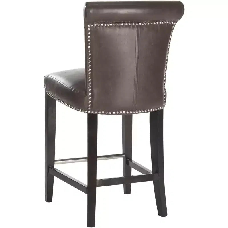 Counter Stool with Solid Birch Wood Frame, Traditional Style
